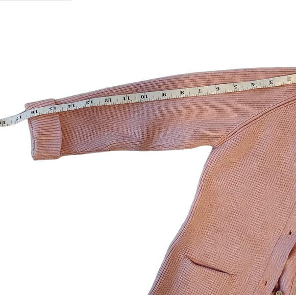 Pink Ribbed Cardigan - Picture 5 of 7